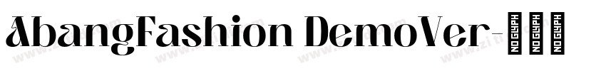 AbangFashion DemoVer字体转换